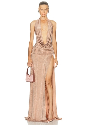 The New Arrivals by Ilkyaz Ozel Tanit Gown in Chaos Magika - Metallic Neutral. Size 40 (also in ).