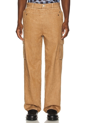 Le PÃ¨re Peek-A-Boo Denim Trouser in Khaki - Tan. Size 34 (also in 32, 36).
