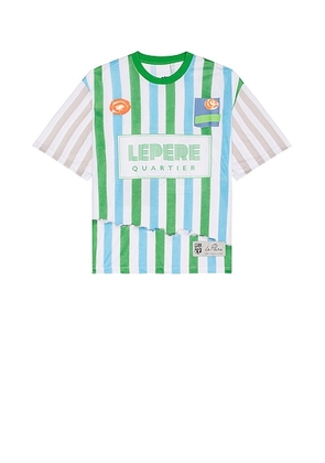 Le PÃ¨re LPFC Mesh Tee in Multi in Print - Green,Blue. Size L (also in S, M).