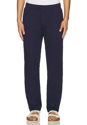 Onia Cotton Gauze Pull On Pants in Deep Navy - Navy. Size M (also in ).