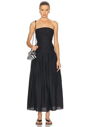 Matteau Strapless Drop Waist Dress in Black - Black. Size 2 (also in 1, 4).