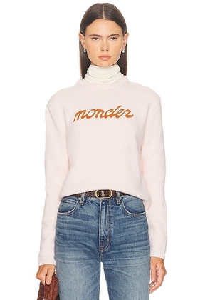 Moncler Crewneck Sweater in Rose Shadow - Blush. Size M (also in XS, S, L).