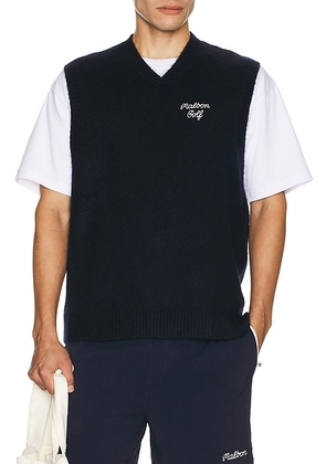 Malbon Golf Domenica Vest in Navy - Blue. Size S (also in M).