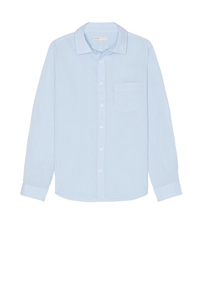 Onia Garment Dye Cotton Voile Shirt in Light Blue - Baby Blue. Size XL/1X (also in L).