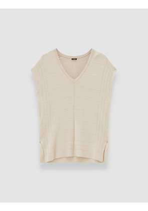 Viscose Grid Knit Top - S