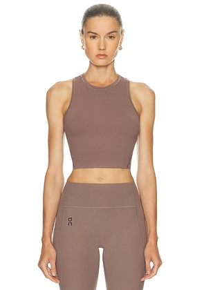 On Studio Crop Top in Ash - Taupe. Size XS (also in S).
