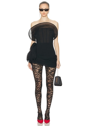 Magda Butrym Bustier Mini Dress in Black - Black. Size 36 (also in 34).