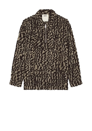 OAS Smoke Polo Shirt in Dark Brown - Dark Brown. Size M (also in L, S, XL/1X).