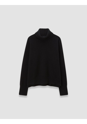 Brushed Cashmere High Neck Jumper - L