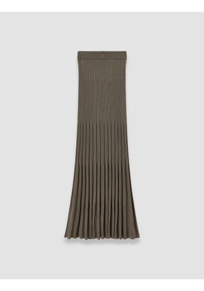 Merino Rib Knit Skirt - L