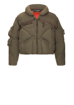 Kody Phillips Cargo Puffer in Sage - Sage. Size S (also in L).