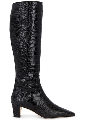 Manolo Blahnik Penelope 50 Boot in Black - Black. Size 38 (also in 37, 39, 37.5, 38.5, 40).