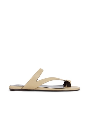KHAITE Aimee Flat Sandal in Nude - Tan. Size 37 (also in 36.5, 40).