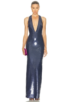 The New Arrivals by Ilkyaz Ozel Olympia Gown in Alto Mare - Navy. Size 36 (also in 38).