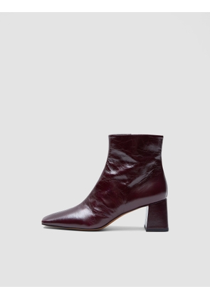 Heeled Patent Leather Ankle Boots - 37