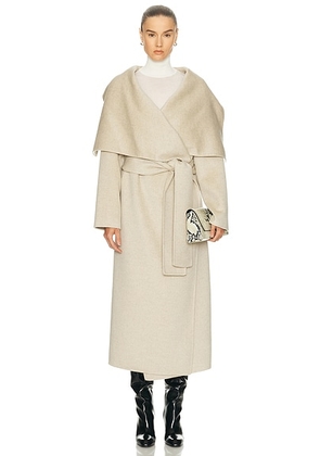 KHAITE Levitt Cashmere Coat in Oatmeal - Cream. Size XS-S (also in M-L).