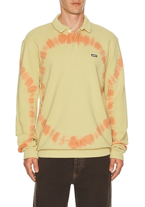 Metalwood Studio Mini Metal Logo Thermal Polo in Slime - Yellow. Size XL (also in S, M, L).