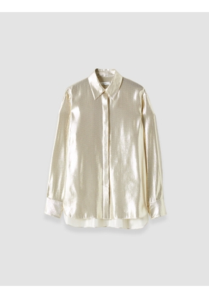 Capri Lamé Silk Blouse - 44