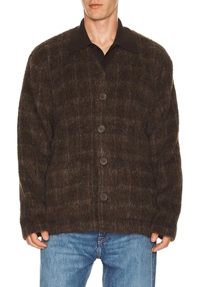 Our Legacy Cardigan in Dorf Check - Brown. Size 48 (also in 46, 50, 52).