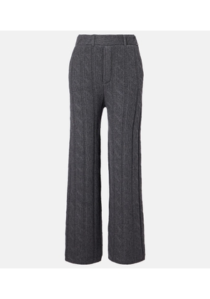 Lisa Yang Ebba cable-knit cashmere wide-leg pants