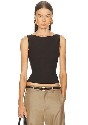 Mimchik Frankie Tank Top in Brown - Brown. Size 2 (also in 0, 4).