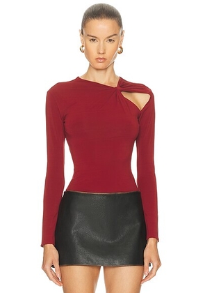 Mimchik Doheny Top in Syrah - Burgundy. Size 4 (also in 0, 2).