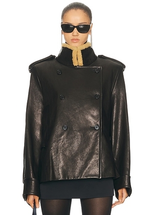 KHAITE Dean Jacket in Black - Black. Size S (also in M).