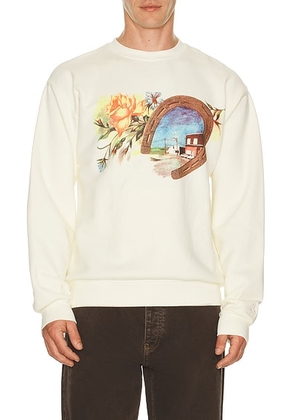 ONE OF THESE DAYS Everyones in Love With You Sweatshirt in Bone - White. Size M (also in S, L, XL/1X).