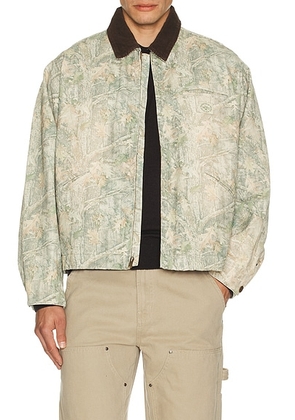 Museum of Peace and Quiet Utility Canvas Work Jacket in Camouflage - Grey. Size M (also in ).