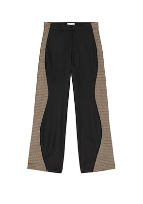 Mimchik Twist Trouser in Houndstooth Black - Black. Size 46 (also in 44, 52).