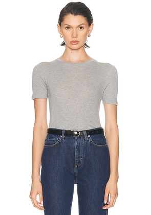 NILI LOTAN Elin Top in Heather Grey - Grey. Size M (also in L, S, XS).