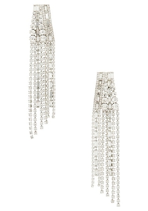 Magda Butrym Tassel Earrings in Rhodium Silver - Metallic Silver. Size all.