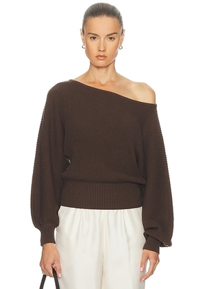 L'Academie by Marianna Indre Sweater in Chocolate Brown - Chocolate. Size M (also in XS, XXS, S, L).