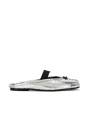 Maison Margiela Ballet Flat in Silver & Black - Black. Size 37 (also in 36, 40).