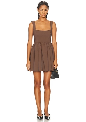LPA Giovanna Mini Dress in Brown - Brown. Size M (also in L, S, XL, XS, XXS).