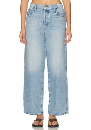 MOTHER The Delinquent Button Nerdy Jeans in This Is How I Roll - Blue. Size 24 (also in 23, 25, 26, 27, 28, 29, 30, 31, 33, 34).