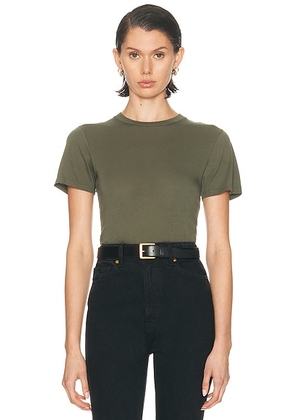 NILI LOTAN Mariela Crewneck Top in Clover - Oliva. Size M (also in XS).