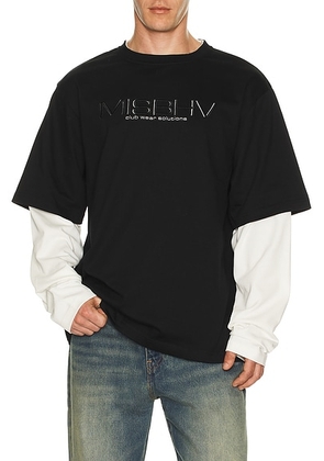 MISBHV Corp. Long Sleeve Tee in Black - Black. Size M (also in L, S, XL/1X).
