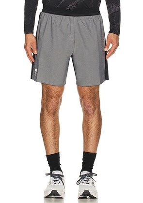 On Performance Shorts Lumos in Eclipse & Black - Grey. Size XL/1X (also in S).