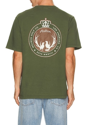 Malbon Golf Oakwood T-shirt in Olivine - Army. Size S (also in ).