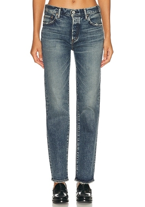 Moussy Vintage Fellsmere Straight Jeans in Dark Blue - Blue. Size 27 (also in 28, 29, 30, 32).