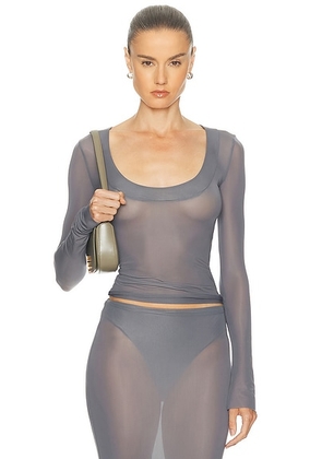 Maygel Coronel Milo Top in Cromo - Grey. Size all.