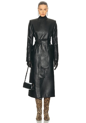 KHAITE Jelson Coat in Black - Black. Size 4 (also in 2).