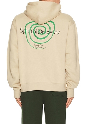 Museum of Peace and Quiet Spiritual Discovery Hoodie in Taupe - Cream. Size M (also in L, S, XS).