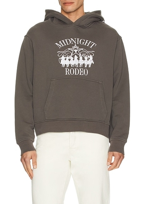 Midnight Rodeo Western Hoodie in Vintage Grey - Grey. Size M (also in S, L, XL/1X, XXL/2X).