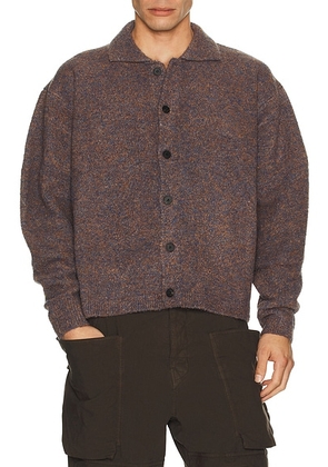 Le17Septembre Boucle Button Down Cardigan in Purple - Purple. Size 48 (also in 46, 50, 52).