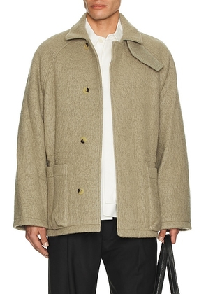 Le17Septembre Wool Hunting Half Coat in Gray - Grey. Size 50 (also in 48, 52).