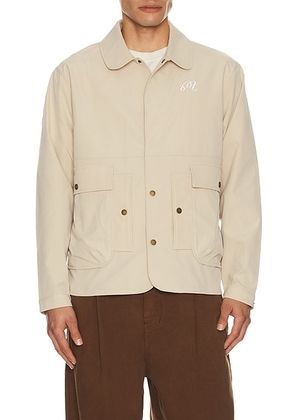 Malbon Golf Brigands Shacket in Khaki - Brown. Size M (also in S, L).