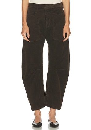 NILI LOTAN Shon Pant in Chocolate Brown - Brown. Size 2 (also in 10).