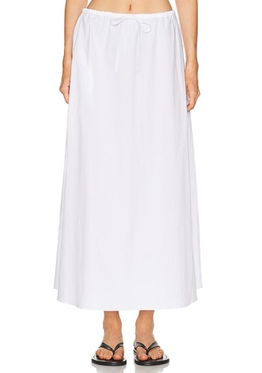 Matteau Drawcord Skirt in White - White. Size 2 (also in 1, 3, 4).
